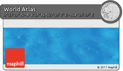 Physical Panoramic Map of the Area around 3° 51' 2" N, 164° 7' 30" E