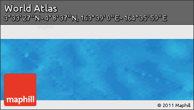 Physical Panoramic Map of the Area around 3° 51' 2" N, 164° 7' 30" E