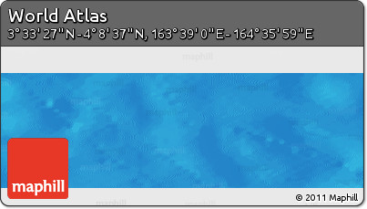 Physical Panoramic Map of the Area around 3° 51' 2" N, 164° 7' 30" E