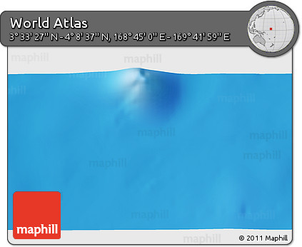 Physical 3D Map of the Area around 3° 51' 2" N, 169° 13' 29" E