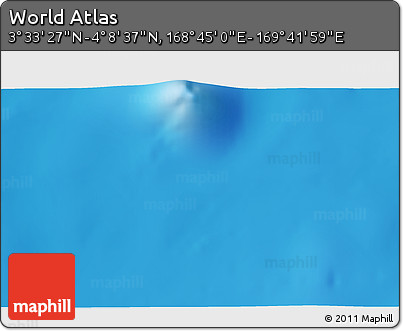 Physical 3D Map of the Area around 3° 51' 2" N, 169° 13' 29" E