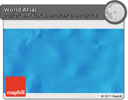 Physical 3D Map of the Area around 3° 51' 2" N, 170° 4' 29" E