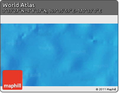 Physical 3D Map of the Area around 3° 51' 2" N, 170° 4' 29" E