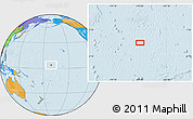 Political Location Map of the area around 3° 51' 2" N, 170° 46' 30" W