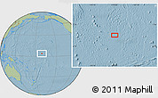 Savanna Style Location Map of the area around 3° 51' 2" N, 170° 46' 30" W, hill shading