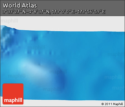 Physical 3D Map of the Area around 3° 51' 2" N, 173° 28' 29" E