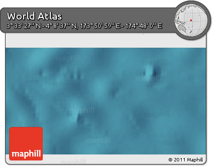 Satellite 3D Map of the Area around 3° 51' 2" N, 174° 19' 29" E