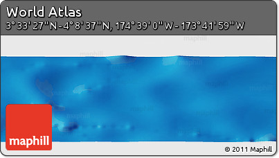 Physical Panoramic Map of the Area around 3° 51' 2" N, 174° 10' 30" W