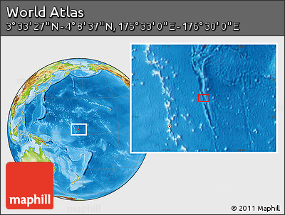 Physical Location Map of the Area around 3° 51' 2" N, 176° 1' 30" E