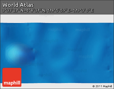 Physical 3D Map of the Area around 3° 51' 2" N, 178° 34' 29" E