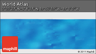 Physical Panoramic Map of the Area around 3° 51' 2" N, 19° 28' 30" W