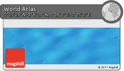 Physical Panoramic Map of the Area around 3° 51' 2" N, 1° 46' 29" E