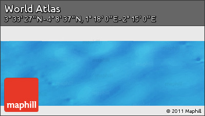 Physical Panoramic Map of the Area around 3° 51' 2" N, 1° 46' 29" E