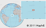Gray Location Map of the area around 3° 51' 2" N, 21° 10' 29" W