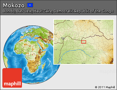 Physical Location Map of Mokozo