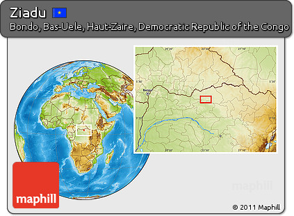 Physical Location Map of Ziadu