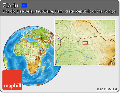 Physical Location Map of Ziadu