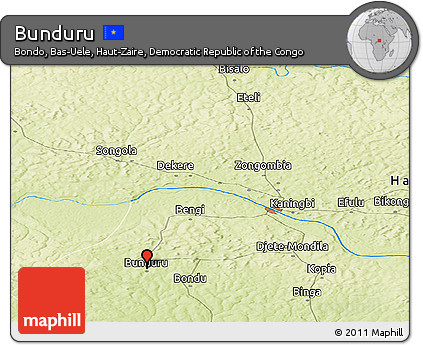 Physical Panoramic Map of Bunduru