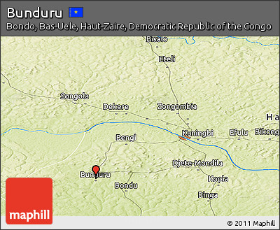 Physical Panoramic Map of Bunduru