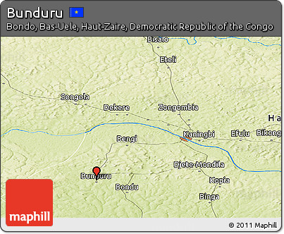 Physical Panoramic Map of Bunduru
