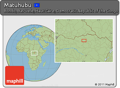 Savanna Style Location Map of Matuhubu