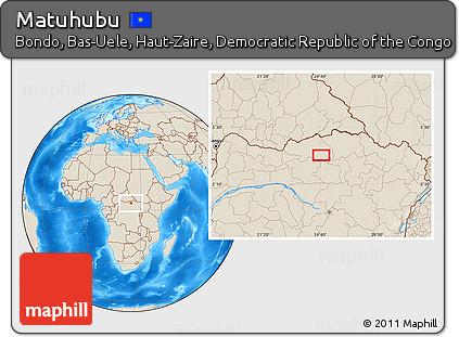 Shaded Relief Location Map of Matuhubu