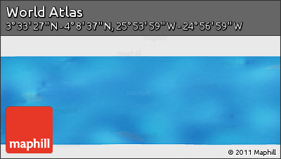 Physical Panoramic Map of the Area around 3° 51' 2" N, 25° 25' 29" W