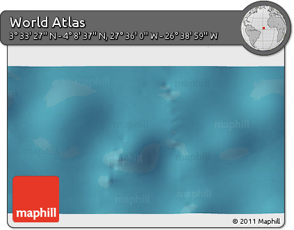 Satellite 3D Map of the Area around 3° 51' 2" N, 27° 7' 30" W
