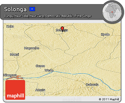 Physical Panoramic Map of Solonga