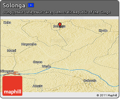 Physical Panoramic Map of Solonga