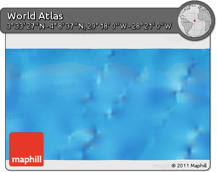 Physical 3D Map of the Area around 3° 51' 2" N, 28° 49' 30" W