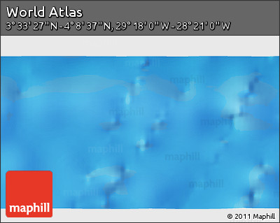 Physical 3D Map of the Area around 3° 51' 2" N, 28° 49' 30" W