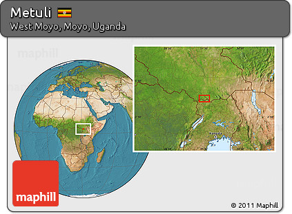Satellite Location Map of Metuli