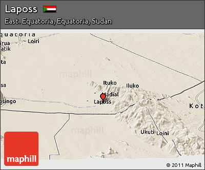 Shaded Relief Panoramic Map of Laposs