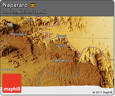 Physical 3D Map of Napararo