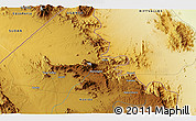 Physical 3D Map of the area around 3° 51' 2" N, 34° 4' 30" E