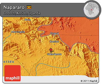 Political 3D Map of Napararo