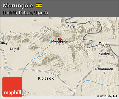 Shaded Relief 3D Map of Morungole