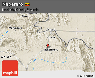 Shaded Relief 3D Map of Napararo