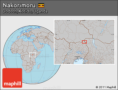 Gray Location Map of Nakorimoru