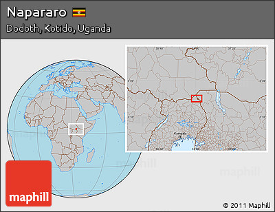 Gray Location Map of Napararo