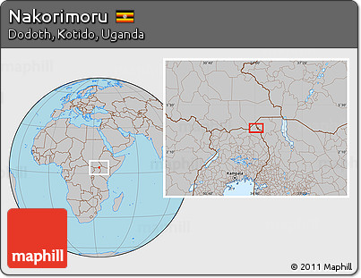 Gray Location Map of Nakorimoru