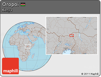 Gray Location Map of Oropoi