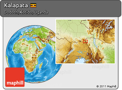 Physical Location Map of Kalapata