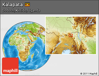 Physical Location Map of Kalapata