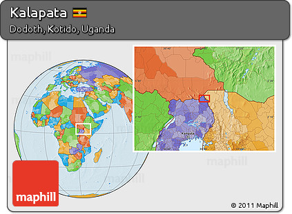 Political Location Map of Kalapata