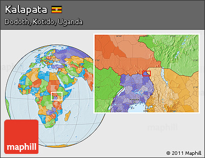 Political Location Map of Kalapata