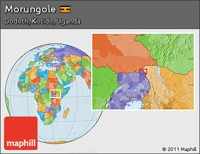 Political Location Map of Morungole