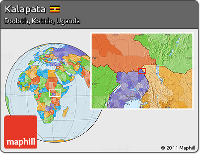 Political Location Map of Kalapata