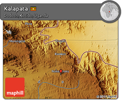 Physical Map of Kalapata